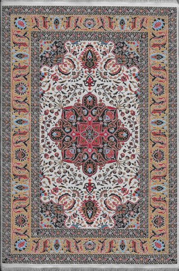 (image for) Turkish Area Rug - Black Tan & Red