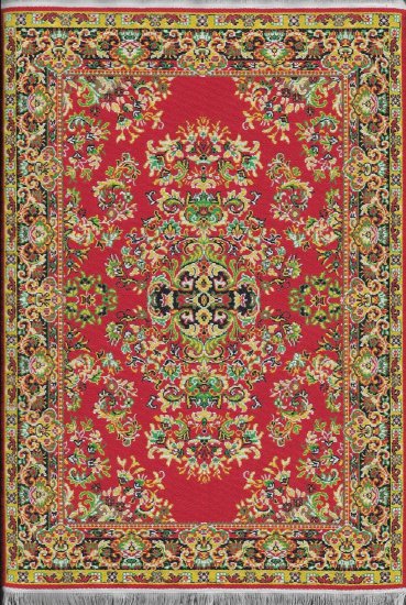 (image for) Turkish Area Rug - Red Floral