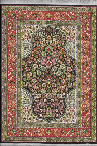 (image for) Turkish Area Rug - Black Gold & Red