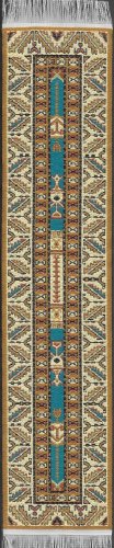 (image for) Turkish Runner Rug - Tan Gold & Blue