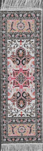 (image for) Turkish Runner Rug - Black & Light Red