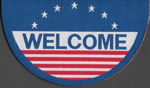 (image for) Woven Welcome Mat - Patriotic Stars & Stripes