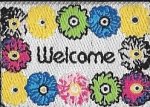 (image for) Woven Welcome Mat - Spring Flowers