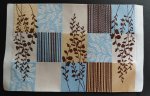 (image for) Contemporary Woven Blue & Tan Large Throw Rug