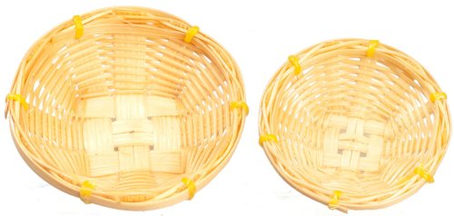 (image for) Handmade Woven Basket Set 2pc Round