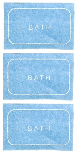 (image for) Blue Bath Mat 3pc