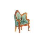 (image for) Victorian Heart Chair - Green - Walnut