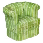 (image for) Green Stripe Upholstered Armchair