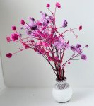 (image for) Contemporary Vase w/ Pink & Purple Dried Flowers