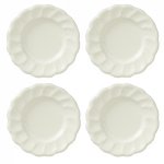 (image for) Fluted White Plates 4pc