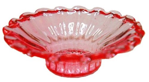 (image for) Crystal Pink Glass Flared Bowl