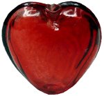 (image for) Red Heart Shaped Glass Vase