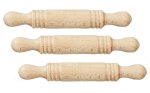 (image for) Wood Rolling Pin - Unfinished - 3pc