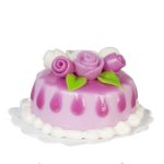 (image for) Round Pink Rose Decorated Cake