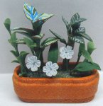 (image for) Blue Daisies & Tropical Plant Potted Plant