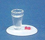 (image for) Medicine On Tray w/ Glass of Water