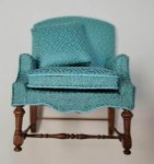 (image for) Jacobean Armchair - Blue Green