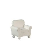 (image for) White/Cream Leather Club Chair