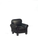 (image for) Black Leather Armchair