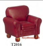 (image for) Burgundy Leather Armchair