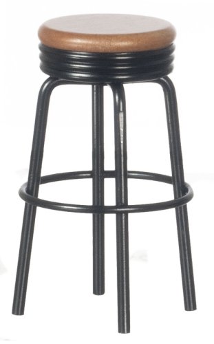 (image for) 1950s Black Oak Stool