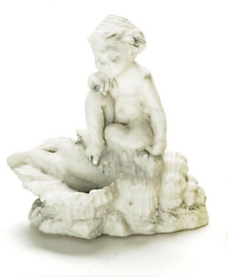 (image for) Gray Sitting Cherub Statue