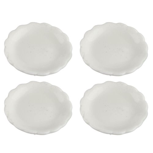 (image for) Scalloped Luncheon Plate - White 4pc