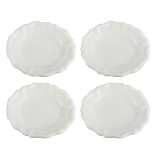 (image for) Scalloped Dinner Plate - White 4pc