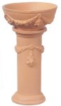 (image for) Terra Cotta Victorian Birdbath 2pc