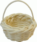 (image for) Woven Wooden Basket w/ Handle