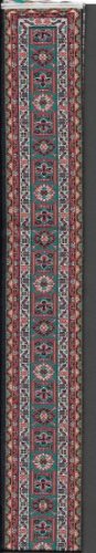 (image for) Large Turkish Rectangular Throw Rug Runner - Brick Floral