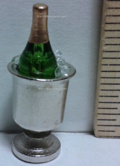 (image for) Champagne Bucket w/ Ice & Champagne Bottle