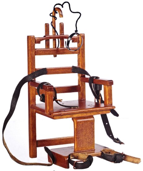 (image for) Old Sparky Miniature Electric Chair - Walnut