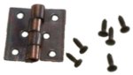 (image for) Brass Butt Hinges 4pc w/ Nails Oil Rubbed Bronze Finish