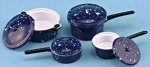 (image for) Blue Enamel Splatter Cookware Set 7pc