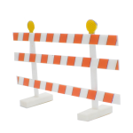 (image for) Road Construction Barrier Fence - Orange & White