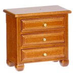 (image for) 3 Drawer Nightstand - Walnut