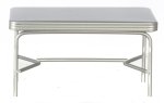 (image for) 1950s Style Rectangular Dining Table - Silver