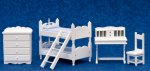 (image for) White Bunk Bed w/ Desk & Chair