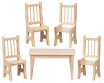 (image for) Oak Dining Set - 5pc