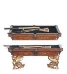 (image for) Figurehead Pool Table Handpainted Accents - Walnut