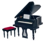 (image for) Baby Grand Piano w/ Stool - Black