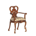 (image for) Fancy Armchair - Plaid - Walnut