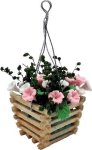 (image for) Pink & White Floral Hanging Basket