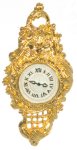 (image for) 24K Gold Plated Miniature Art Deco Wall Clock