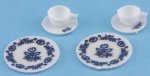 (image for) Decorated Blue Dishes 6pc