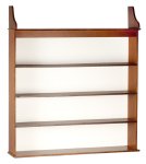 (image for) Hanging Miniature Display Case w/ Shelves Walnut