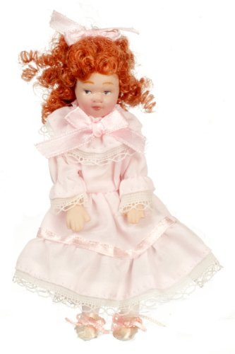 (image for) Porcelain Girl Doll in Pink Dress