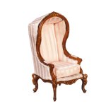 (image for) 1/2in Scale Hooded Armchair - Walnut B