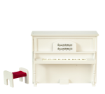 (image for) Upright Piano w/ Bench - White